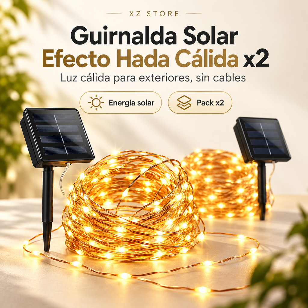 X - Guirnalda Solar efecto HADA CALID X2