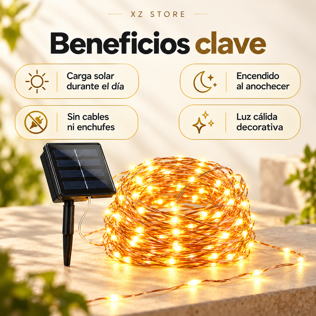 X - Guirnalda Solar efecto HADA CALID X2