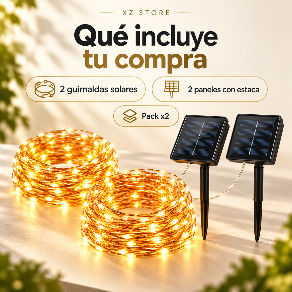 X - Guirnalda Solar efecto HADA CALID X2